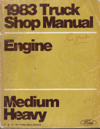 1983 Ford Medium, Heavy Truck Shop Manaul - Engine, Volume E