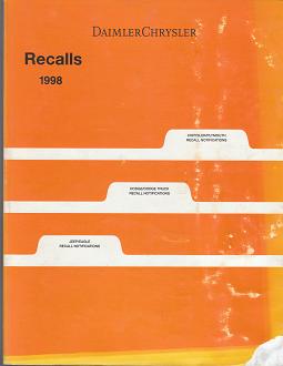 1998 Chrysler / Dodge / Plymouth / Jeep / Eagle Recalls