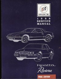 1988 Buick Reatta Riviera Service Manaul