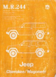 1984 - 1987 Jeep Cherokee & Wagoneer (M.R. 244) Factory Service Manual