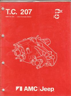 1986 Jeep Transfer Case 207 Factory Component Service Manual