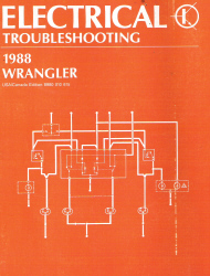 1988 Jeep Wrangler Factory Electrical Troubleshooting Manual