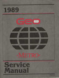 1989 Geo Metro Factory Service Manual