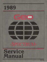 1989 Geo Spectrum Factory Service Manual
