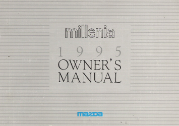 1995 Mazda Millenia Factory Owner's Manual