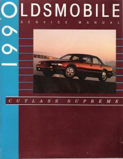 1990 Oldsmobile Cutlass Supreme Factory Service Manual with Convertible Supplement 