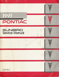 1991 Pontiac Sunbird Service Manual