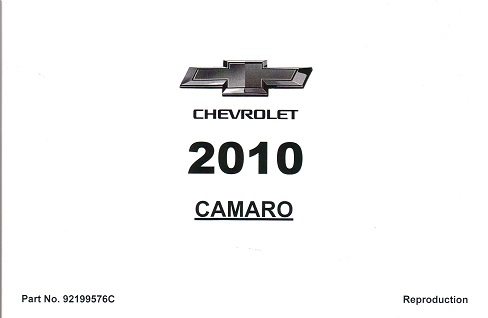 2010 Chevrolet Camaro Owner's Manual Portfolio