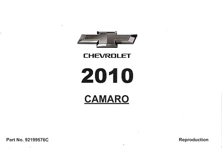 2010 Chevrolet Camaro LS LT SS Z28 Owner's Manual
