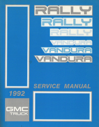 1992 GMC Vandura & Rally Factory Service Manual