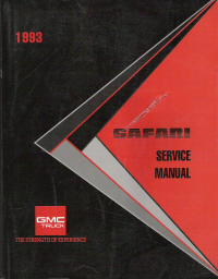 1993 GMC Safari Service Manual