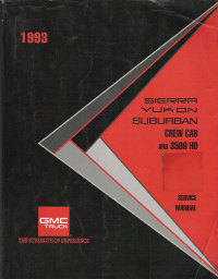 1993 Sierra, Yukon & Suburban Crew Cab & 3500 HD Service Manual