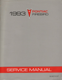 1993 Pontiac Firebird Service Manual