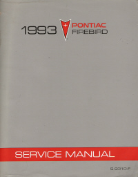 1993 Pontiac Firebird Service Manual