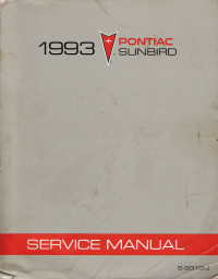 1993 Pontiac Sunbird Factory Service Manual