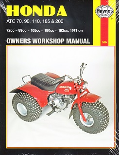 1971 - 1981 Honda ATC70 ATC90 ATC110 ATC185 ATC200 Haynes ATV Repair Manual