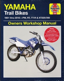 1981 - 2016 Yamaha PW50/80 RT100/180 TTR90/125/225/250 XT225/350 Haynes Manual