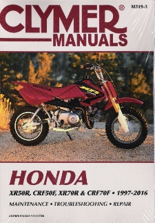1997 - 2016 Honda XR50R, XR70R, CRF50F, CRF70F Clymer Motorcycle Repair Manual