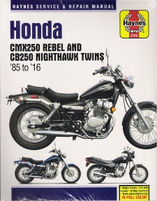 1985 - 2016 Honda CMX250 Rebel & CB250 Nighthawk Twins Haynes Repair Manual