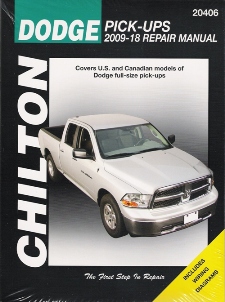2009 - 2018 Dodge Ram Full Size Pick-Ups, 1/2 3/4, 1 Ton Chilton Car Care Manual