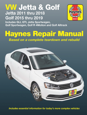 2011 - 2019 Volkswagen Jetta, Golf, GLI & GTI Haynes Repair Manual