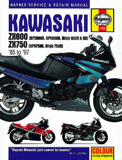 1985 - 1997 Kawasaki ZX600, ZX750 Haynes Repair Manual