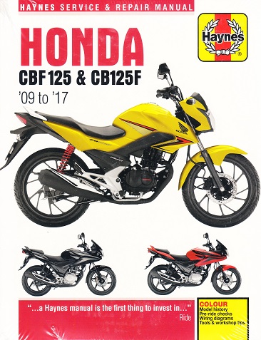 2009 - 2017 Honda CBF125, CB125F Haynes Repair Manual
