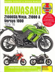 2010 - 2016 Kawasaki Z1000SX/Ninja, Z1000 & Versys Haynes Repair Manual