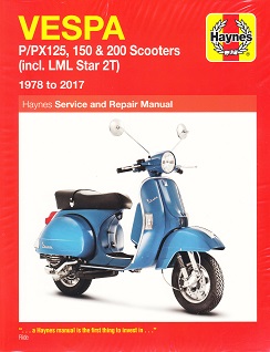 1978 - 2017 Vespa P125 P150 P200 PX125 PX150 PX200 Scooters Haynes Repair Manual