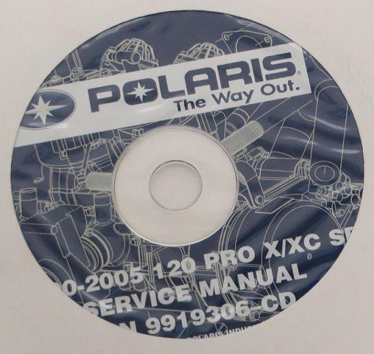 2000 - 2005 Polaris 120 XC SP, 2004-2005 120 Pro X Snowmobile Repair Manual CD-ROM