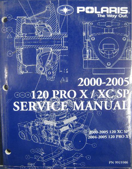 2000-2005 Polaris 120 XC SP, 2004-2005 120 Pro X Snowmobile Repair Manual