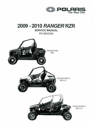 2009 - 2010 Polaris Ranger RZR 800 ATV Factory Service Manual