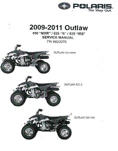 2009 - 2011 Polaris Outlaw 450S, 525S & 525 IRS Factory Service Manual