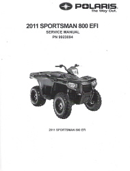 2011 Polaris Sportsman 800 4x4 EFI Factory Service Repair Workshop Manual