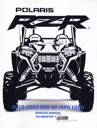 2019 - 2023 Polaris RZR XP & XP4 1000 UTV Factory Service Manual - OEM