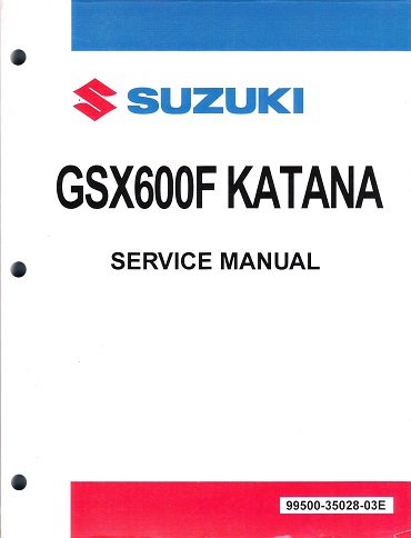 1989 - 1997 Suzuki GSX600F Katana Series Factory Service Manual - OEM