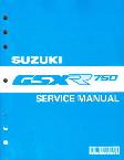 1986 - 1987 Suzuki GSX-R750G Factory Service Manual