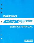 1988 - 1992 Suzuki  GSX-R750 Factory Service Manual