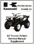 1999 - 2002 Kawasaki KVF400 Prairie Factory Service Manual Supplement