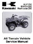 2003 - 2011 Kawasaki KLF250A Bayou Factory Service Manual