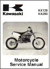 2003 - 2008 Kawasaki KX125 & 2003 - 2004 KX250 Motorcycle Factory Service Manual