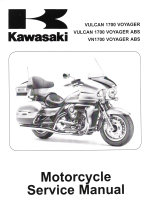 2009 - 2011 Kawasaki Vulcan Voyager VN1700A/B & Voyager ABS Factory Service Manual  - Softcover