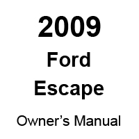 2009 Ford Escape Factory Owner's Manual