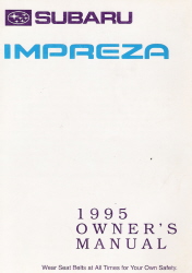 1995 Subaru Impreza Owner's Manual