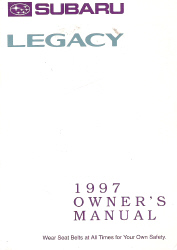 1997 Subaru Legacy Factory Owner's Manual