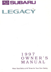 1996 Subaru Legacy Owner's Manual