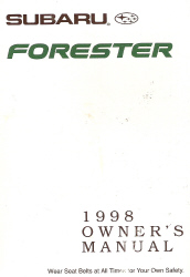 1998 Subaru Forester Factory Owner's Manual