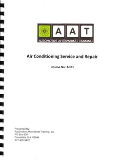 Air Conditioning Service and Repair Course Manual - Spiral Bound