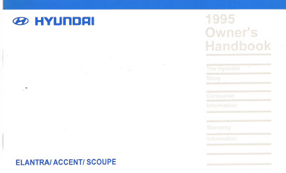 1995 Hyundai Accent Factory Owner's Manual