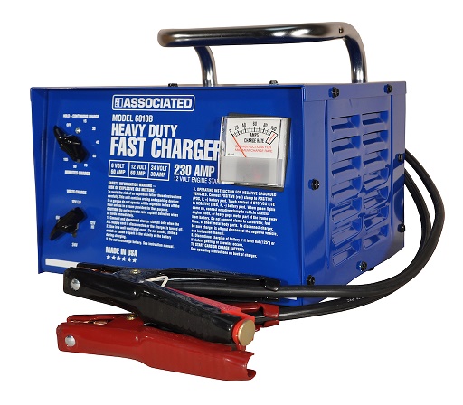 Associated 6/12/24V, 60 Amp Battery Charger, Portable